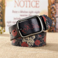 China Manufacturer Custom Cowhide Leather Belts Belt Buckles Printing Design